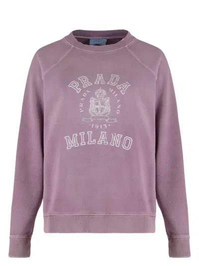 PRADA WOMEN'S PRINTED COTTON SWEATSHIRT