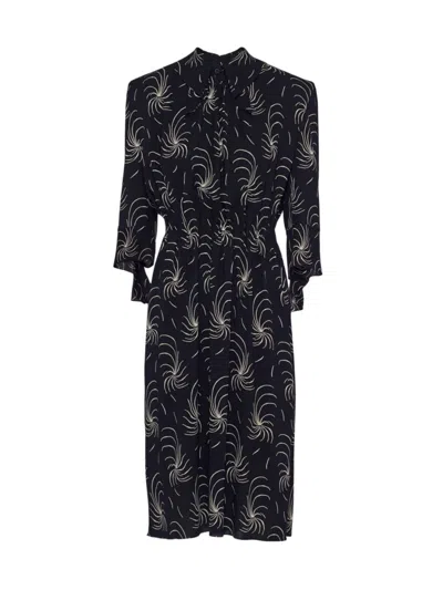 Prada Women's Printed Sable Dress In Black