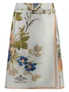 Prada Silk Twill Printed Skirt