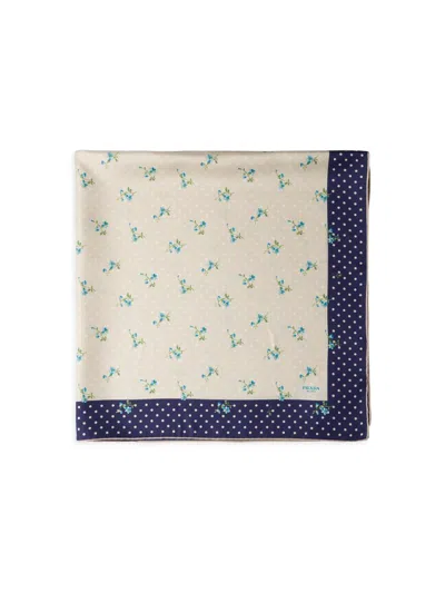 Prada Women's Printed Silk Twill Scarf In Multi