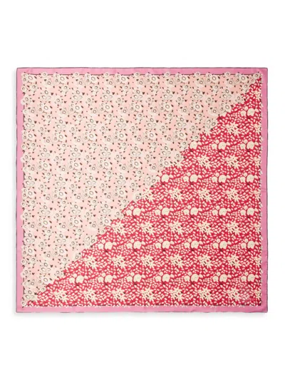 Prada Women's Printed Silk Twill Square Scarf In Pink