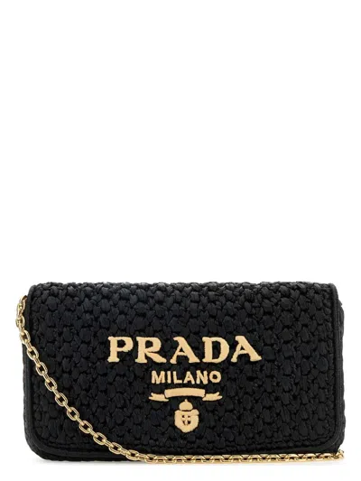 PRADA WOMEN'S RAFFIA CROSSBODY BAG