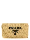 Prada Raffia Crossbody Bag Chain Strap