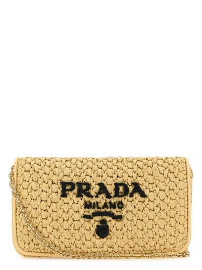 PRADA WOMEN'S RAFFIA CROSSBODY BAG