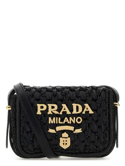 PRADA WOMEN'S RAFFIA CROSSBODY BAG