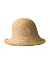 Prada Womens Neutral Raffia Adjustable Hat In Sand