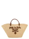 Prada Borsa Shopping Grande In Rafia Donna