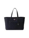 PRADA WOMEN'S RE-EDITION 1978 LARGE RE-NYLON AND SAFFIANO LEATHER TOTE BAG