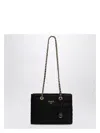 Prada Re-edition 1995 Chaîne Medium Black Re-nylon Bag Women In Black
