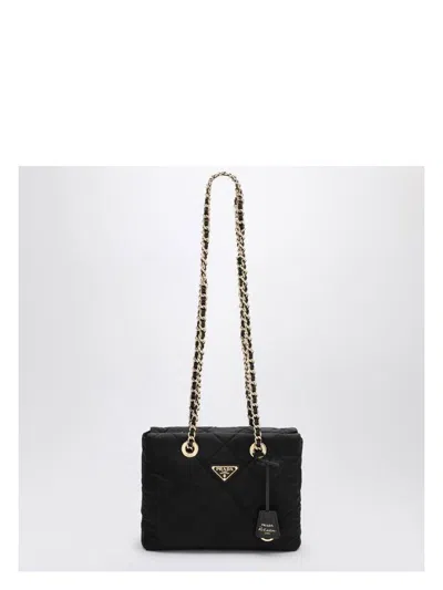Prada Re-edition 1995 Chaine Small Re-nylon Tote Bag In Black