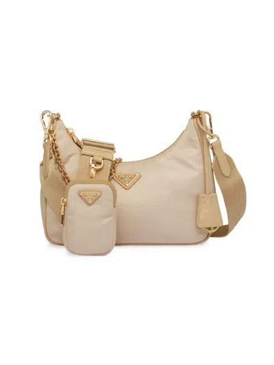 Prada Women's Re-edition 2005 Re-nylon Bag In Beige Khaki