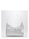 Prada Re-edition Satin Mini-bag With Crystals In White