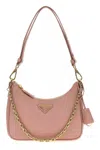 Prada Re-edition Shoulder Bags Pink In Pink
