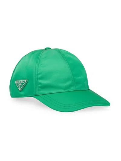 Prada Women's Re-nylon Baseball Cap In Green