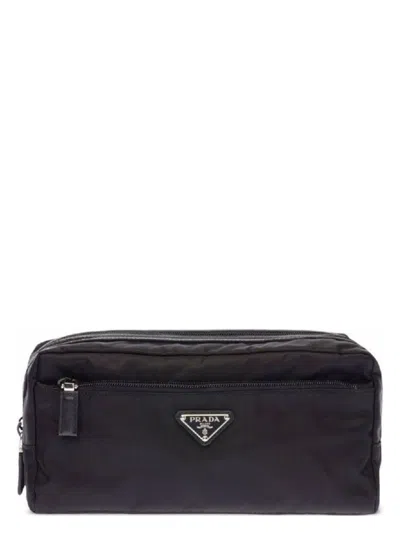 Prada Women's Re-nylon Beauty Case In Gold