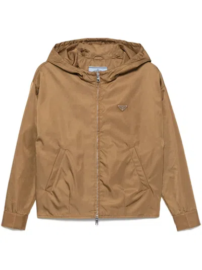 Prada Women Re-nylon Blouson Jacket In Neutral