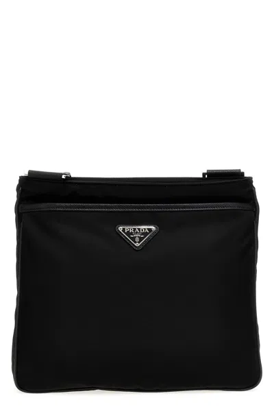 Prada Women Re-nylon Crossbody Bag In Black