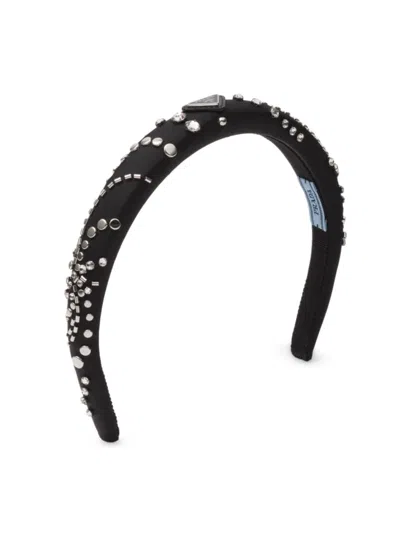 Prada Re-nylon Headband In Black