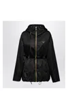 Prada Womens Black Re-nylon Belted Recycled-nylon Jacket In Black