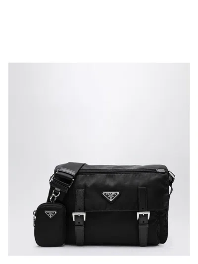 Prada Women's Re-nylon Medium Cross-body Bag In Black