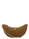 Prada Womens Brown Re-nylon Brand-plaque Shoulder Bag In Brown