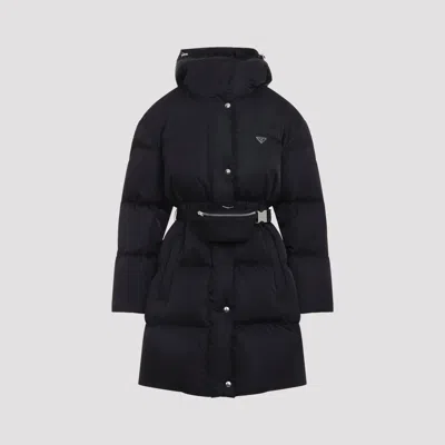 Prada Women's Recycled Polyamide Down Jacket In Black