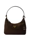 Prada Women's Re-edition 2005 Re-nylon And Saffiano Mini Shoulder Bag In Brown