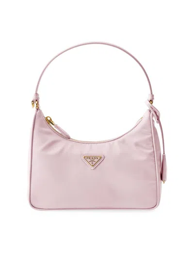 Prada Women's Re-edition 2005 Re-nylon And Saffiano Mini Shoulder Bag In Gold