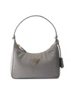 Prada Women's Re-edition 2005 Re-nylon And Saffiano Mini Shoulder Bag In Gray
