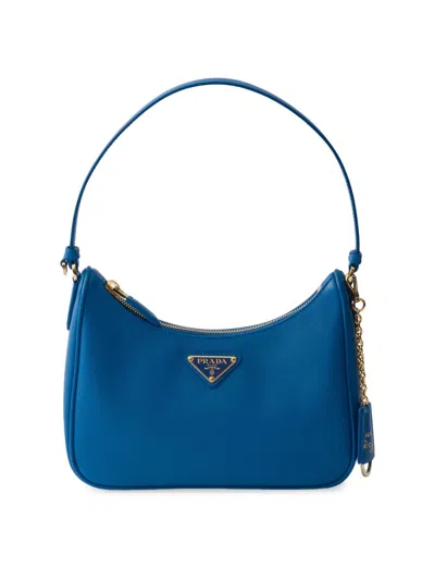 Prada Re-edition 2005 Saffiano Leather Mini-bag In Blue