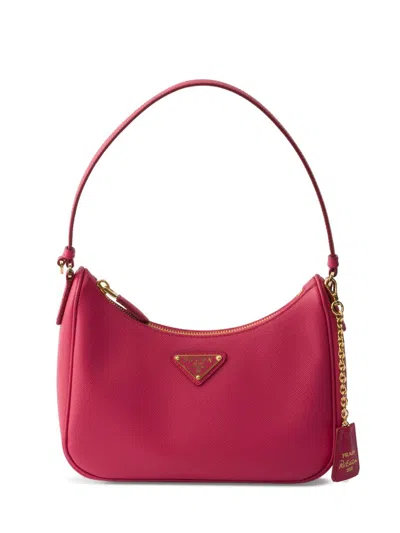 Prada Re-edition 2005 Saffiano-leather Mini Bag In Pink