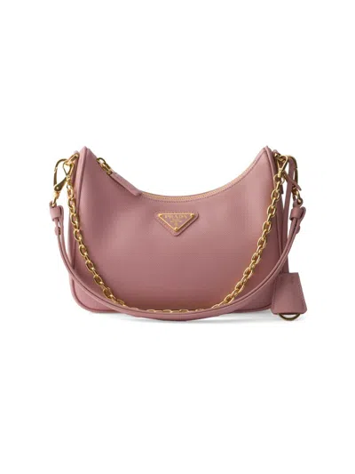 Prada Women's Re-edition Saffiano Leather Shoulder Bag In Pink