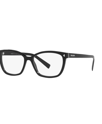 Prada Women's Regular Eyeglasses, Pr 15zv In Black