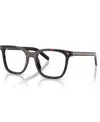 Prada 53mm Rectangle Optical Glasses In Brown