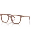 Prada 50mm Rectangle Optical Glasses In Brown