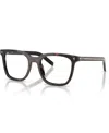 Prada 53mm Rectangle Optical Glasses In Brown