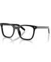 Prada 53mm Rectangle Optical Glasses In Black
