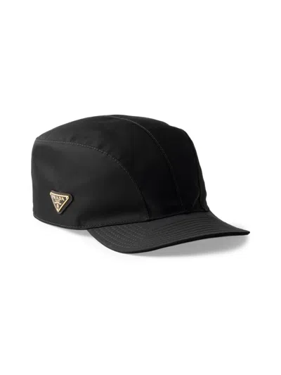 Prada Women's Re-nylon Baseball Cap In Black