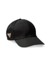 Prada Womens Black Logo-plaque Nylon Baseball Cap In Black