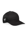 Prada Re-nylon Baseball Cap In Metallic
