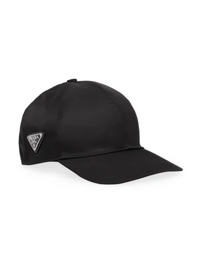Prada Re-nylon Baseball Cap In Black