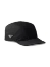 Prada Re-nylon Baseball Cap In Black