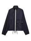 Prada Re-nylon Blouson Jacket In Blue