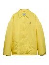 Prada Re-nylon Blouson Jacket In Yellow