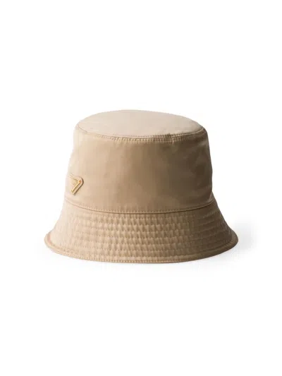Prada Women's Re-nylon Bucket Hat In Gold