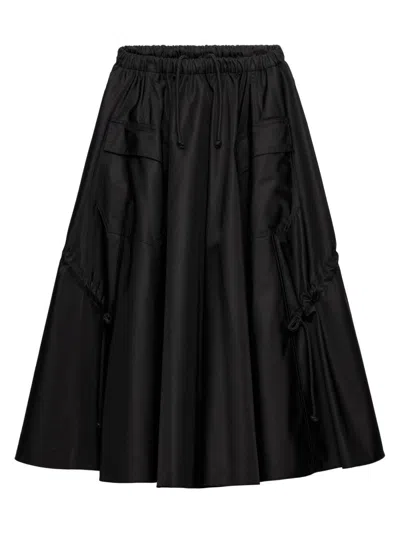 Prada Women's Re-nylon Circle Skirt In Black