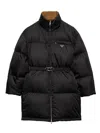 Prada Re-nylon Down Jacket In Black