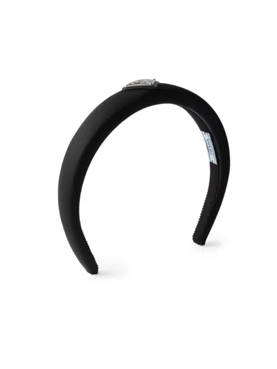 Prada Women's Re-nylon Headband In Black