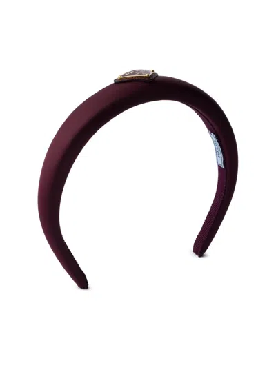 Prada Women's Re-nylon Headband In Red