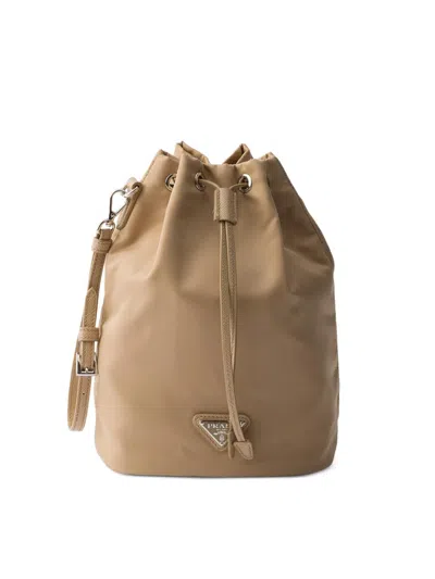 Prada Women's Re-nylon Pouch In Brown